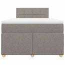 vidaXL tópszínű szövet rugós ágy matraccal 120 x 200 cm