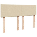 vidaXL krémszínű szövet rugós ágy matraccal 160 x 200 cm