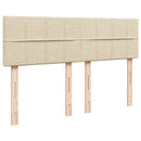 vidaXL krémszínű szövet rugós ágy matraccal 160 x 200 cm