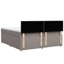 vidaXL tópszínű szövet rugós ágy matraccal 180 x 200 cm