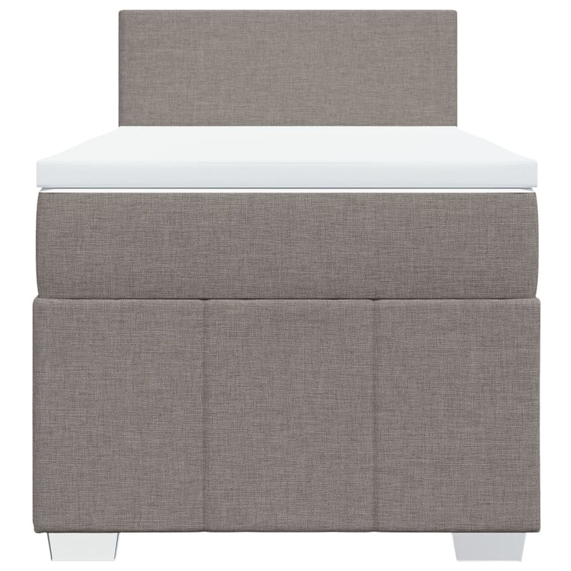 vidaXL tópszínű szövet rugós ágy matraccal 80 x 200 cm