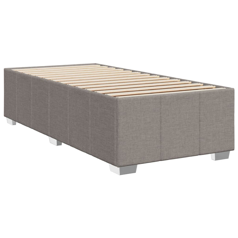 vidaXL tópszínű szövet rugós ágy matraccal 80 x 200 cm
