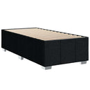 vidaXL fekete szövet rugós ágy matraccal 80 x 200 cm