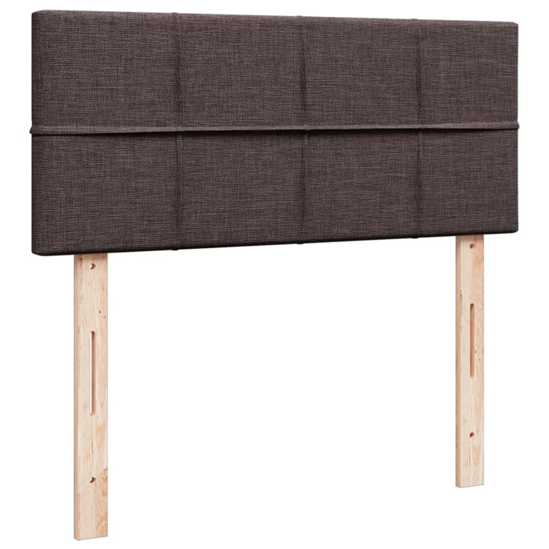 vidaXL sötétbarna szövet rugós ágy matraccal 80 x 200 cm
