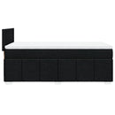 vidaXL fekete szövet rugós ágy matraccal 90x200 cm