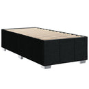 vidaXL fekete szövet rugós ágy matraccal 90x200 cm