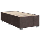 vidaXL sötétbarna szövet rugós ágy matraccal 90 x 200 cm