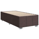 vidaXL sötétbarna szövet rugós ágy matraccal 90 x 200 cm
