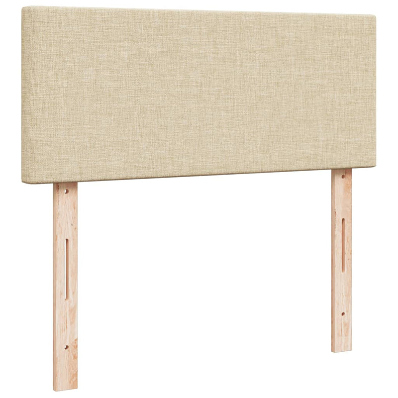 vidaXL krémszínű szövet rugós ágy matraccal 120 x 190 cm