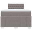 vidaXL tópszínű szövet rugós ágy matraccal 120 x 190 cm