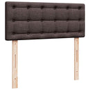 vidaXL sötétbarna szövet rugós ágy matraccal 120 x 200 cm