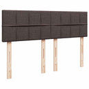 vidaXL sötétbarna szövet rugós ágy matraccal 140 x 190 cm