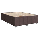 vidaXL sötétbarna szövet rugós ágy matraccal 140 x 190 cm