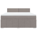 vidaXL tópszínű szövet rugós ágy matraccal 180 x 200 cm