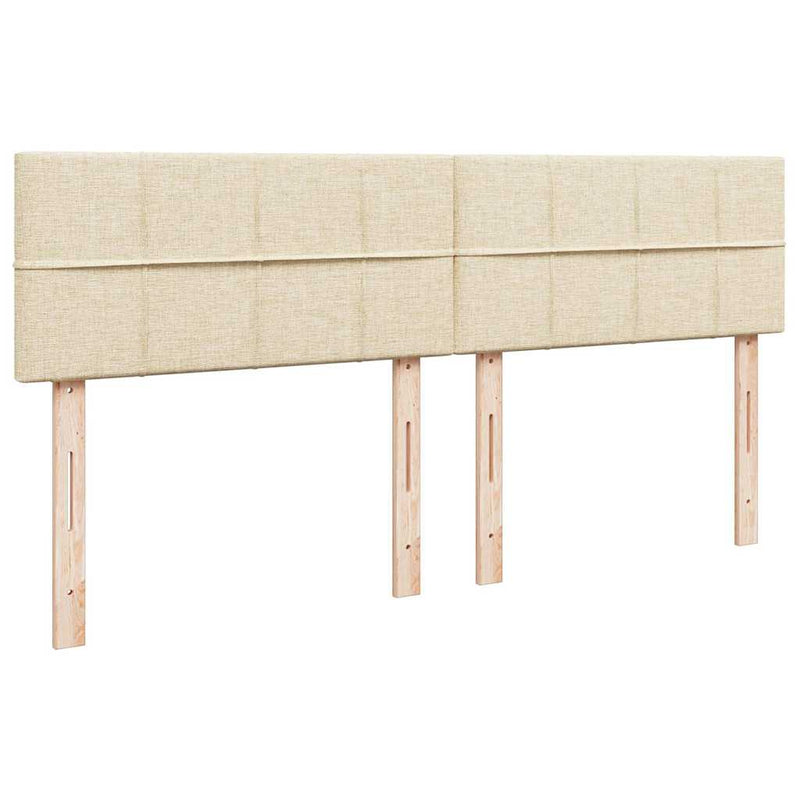 vidaXL krémszínű szövet rugós ágy matraccal 180 x 200 cm