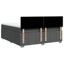 vidaXL sötétszürke szövet rugós ágy matraccal 200 x 200 cm