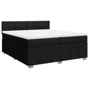 vidaXL fekete szövet rugós ágy matraccal 200 x 200 cm