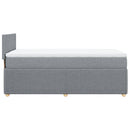 vidaXL világosszürke szövet rugós ágy matraccal 100 x 200 cm