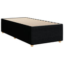 vidaXL fekete szövet rugós ágy matraccal 100 x 200 cm