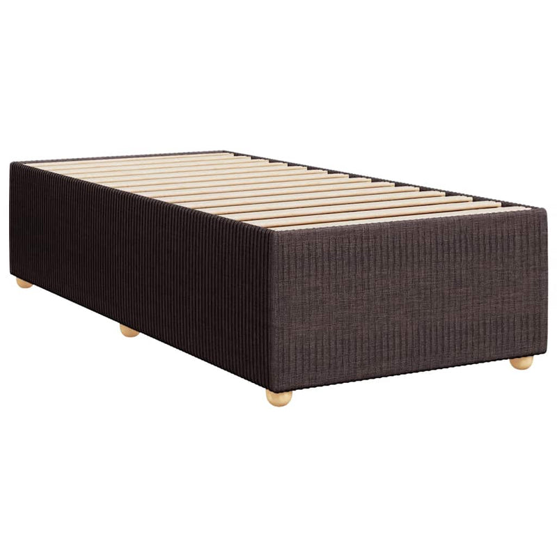 vidaXL sötétbarna szövet rugós ágy matraccal 100 x 200 cm