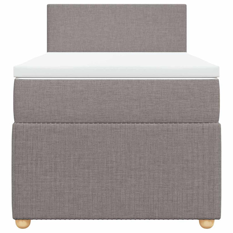 vidaXL tópszínű szövet rugós ágy matraccal 100 x 200 cm