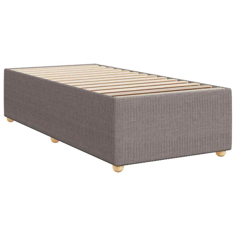 vidaXL tópszínű szövet rugós ágy matraccal 100 x 200 cm