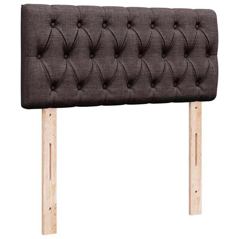 vidaXL sötétbarna szövet rugós ágy matraccal 100 x 200 cm