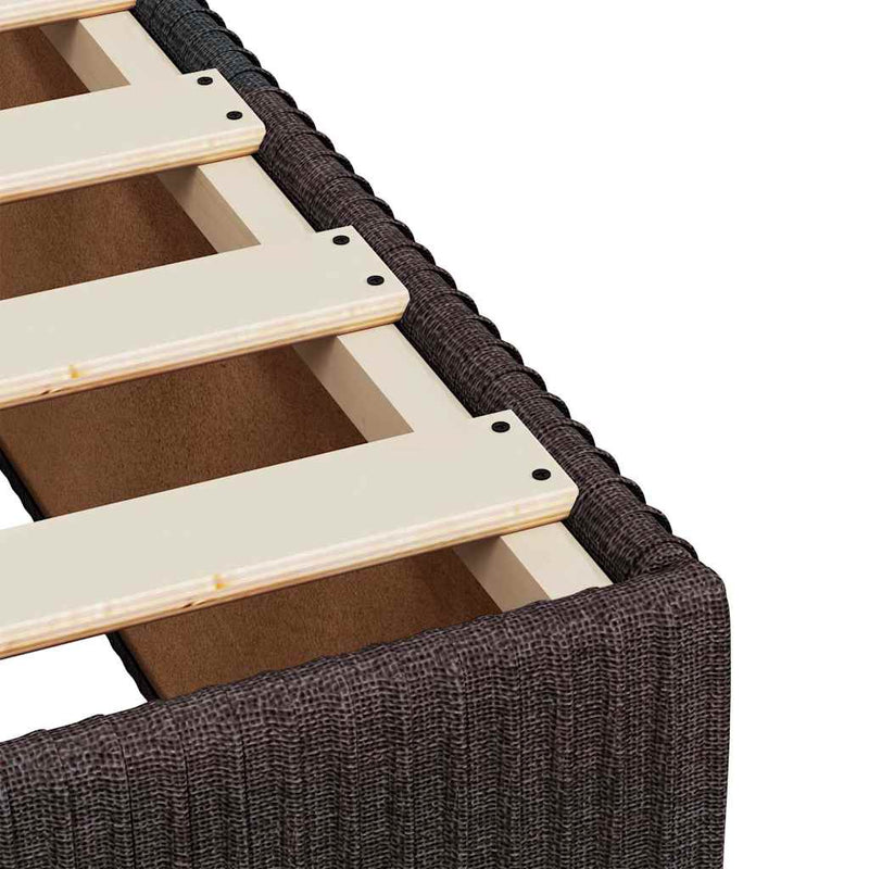 vidaXL sötétbarna szövet rugós ágy matraccal 100 x 200 cm