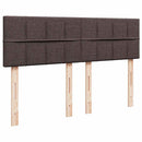 vidaXL sötétbarna szövet rugós ágy matraccal 140 x 190 cm