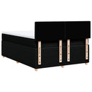 vidaXL fekete szövet rugós ágy matraccal 140 x 190 cm