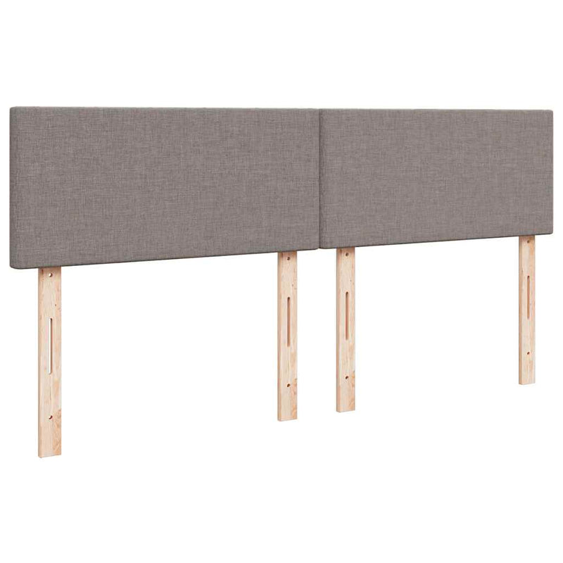 vidaXL tópszínű szövet rugós ágy matraccal 200 x 200 cm