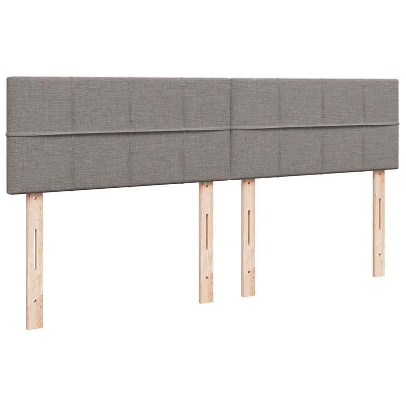 vidaXL tópszínű szövet rugós ágy matraccal 200 x 200 cm