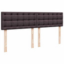 vidaXL sötétbarna szövet rugós ágy matraccal 200 x 200 cm