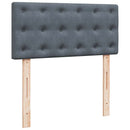 vidaXL sötétszürke bársony rugós ágy matraccal 80 x 200 cm