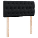 vidaXL fekete bársony rugós ágy matraccal 90x190 cm