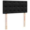 vidaXL fekete bársony rugós ágy matraccal 90 x 200 cm