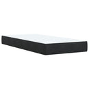 vidaXL fekete bársony rugós ágy matraccal 90 x 200 cm