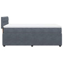 vidaXL sötétszürke bársony rugós ágy matraccal 100 x 200 cm