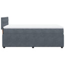 vidaXL sötétszürke bársony rugós ágy matraccal 100 x 200 cm