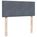 vidaXL sötétszürke bársony rugós ágy matraccal 120x190 cm