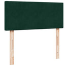 vidaXL sötétzöld bársony rugós ágy matraccal 120x190 cm