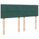 vidaXL sötétzöld bársony rugós ágy matraccal 140x190 cm