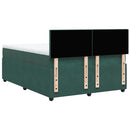 vidaXL sötétzöld bársony rugós ágy matraccal 140x190 cm