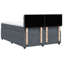 vidaXL sötétszürke bársony rugós ágy matraccal 140x190 cm