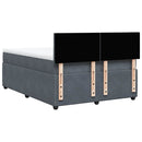 vidaXL sötétszürke bársony rugós ágy matraccal 160x200 cm