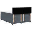 vidaXL sötétszürke bársony rugós ágy matraccal 160x200 cm