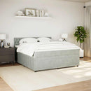 vidaXL világosszürke bársony rugós ágy matraccal 180x200 cm