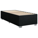vidaXL fekete szövet rugós ágy matraccal 80 x 200 cm