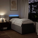 vidaXL tópszínű szövet rugós ágy matraccal 90 x 190 cm