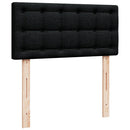vidaXL fekete szövet rugós ágy matraccal 90x200 cm